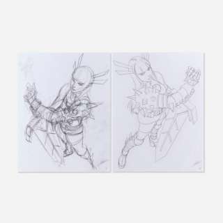 Lot 339 - Mike Choi, Magik Original Art Lot of 2 (Marvel Comics)