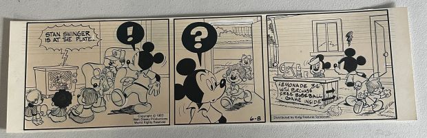 1983 Disney Mickey Mouse Newspaper Comic Strip Original Art | Neat Stuff Vault