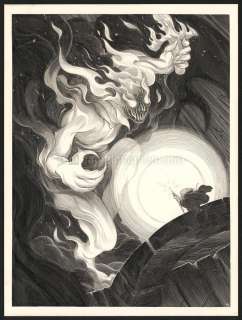 Nicolas Delort - Illustration originale d‘après " Le Seigneur des Anneaux" - Gandalf et le Balrog