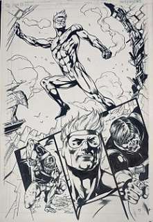 Fernando Dagnino (Blue Lines) & Raül Fernández (Inker) - 1 Original page - Justice League of America - Justice League: Generation Lost #23 Page 17