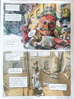 Marco Corona - Original page for L‘Ombra di Walt vol. 2. Cm. 23x31. Water colour. Signed. Mint