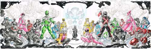 Freddie E. Williams II | Power RangersTMNT v2(Connecting Covers 1-5)FIVE 11×17 boards | Freddie E. Williams II