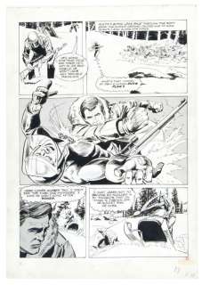 "THE SIX MILLION DOLLAR MAN" #2 NEAR COMPLETE COMIC MAGAZINE STORY ORIGINAL ART. | Hake’s