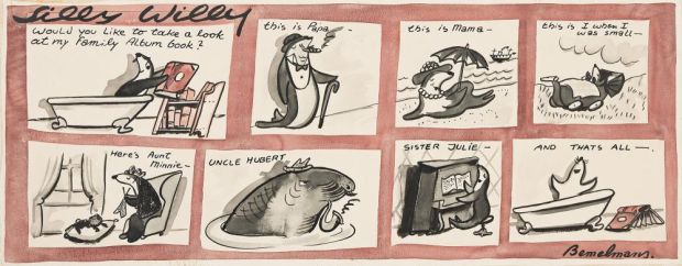 Ludwig Bemelmans, (1898-1962), Silly Willy: "Family album book." Circa 1935. | Swann Galleries