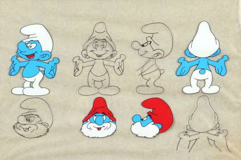 Peyo | Johan et Pirlouit, model-sheet Ã  l’encre de… | Millon