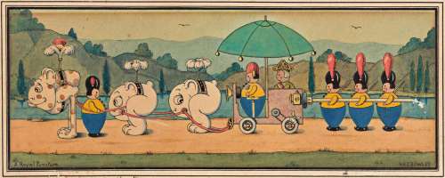 HERBERT CROWLEY (1873-1937) "A Royal Puncture." [COMICS / WIGGLE MUCH] | Swann Galleries