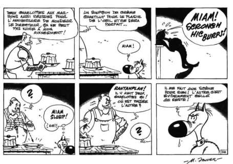 Planche originale gag 316 de Rantanplan par Michel JANVIER