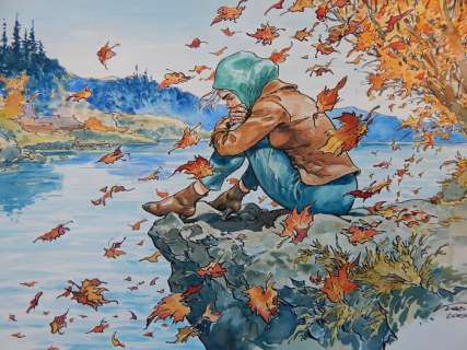 Kas - 1 Original colour drawing - Voyageurs - 2003 | Catawiki