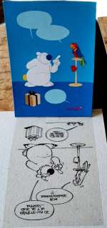 Dupa - 1 Mise en couleur originale - Cubitus - Carte de voeux - (années 1980) | Catawiki