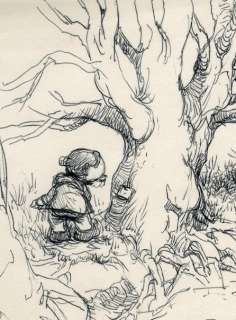 Dulieu, Jean - 1 Original preliminary drawing - Paulus de Boskabouter - Paulus en 2 hazen bij een prachtige boom - 1981 | Catawiki