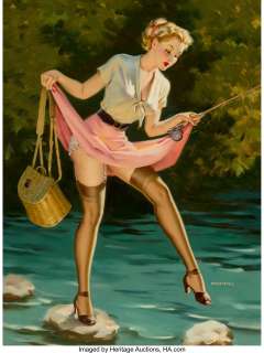 Arnold Armitage (American, 1899-1991) Fishing Oil on canvas 40 x 30 inches (101.6 x 76.2 cm) Signed lower right ... | Heritage