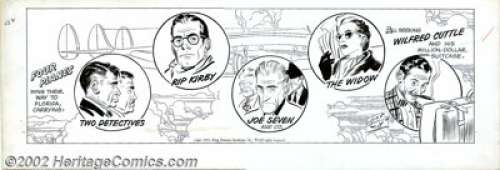 Alex Raymond - Original Comic Strip Art for Rip Kirby Daily dated 1/13/51(King Features, 1951). All Alex Raymond - | Heritage