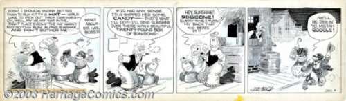 Billy DeBeck - Original Comic Strip Art for Barney Google Daily, dated 12-3-31 (King Feature, 1931). Barney -