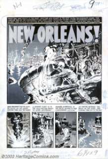Wally Wood - Original Art for Two-Fisted Tales #35, Complete 7-Page Story, "New Orleans" (EC, 1953). -