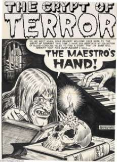 Al Feldstein - Original Splash Page Art for The Crypt of Terror #18 (EC, 1950). If you have a need for a piece - | Heritage