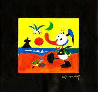 Tony Fernandez - Donald Duck Inspired By Joan Miro’s "L’Eté" (1938) - Original Painting | Catawiki