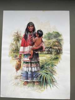 Codd, Michael - 1 Original colour drawing - Native American | Catawiki