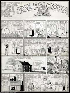 Ham Fisher Studio - Joe Palooka Sunday Comic Strip Original Art, dated 12-15-?? (McNaught Syndicate, circa 1940s). -