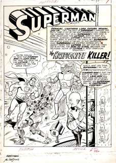 Al Plastino - Action Comics #294 Splash (Best Superman / Lex Luthor Silver Age Splash!) Large Art - 1962