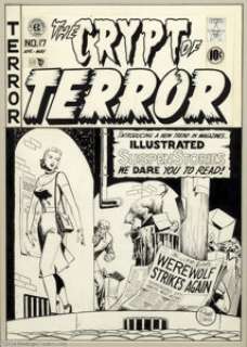 Johnny Craig - The Crypt of Terror #17 Cover Original Art (EC, 1950). Certainly one of the most historic pieces -