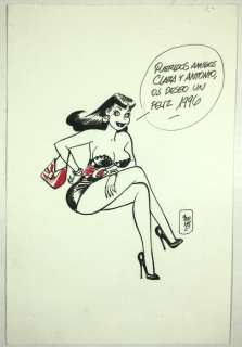 Bernet, Jordi | Original drawing  - Chiara di notte, Feliz 1996  - (1995) | Catawiki