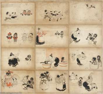 Rudolph Dirks - The Katzenjammer Kids Sunday Comic Strip Original Art (New York Journal, undated). A case of -