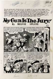 Jack Davis - Panic #1, Complete 8-page Story "My Gun is the Jury" Original Art (EC, 1954). Mickey - | Heritage