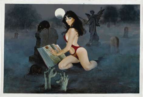 Enrique Torres - Vampirella Painting Original Art (undated). This portrait of Drakulon’s favorite daughter, - | Heritage