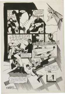 Matt Wagner and Joe Matt - Batman/Grendel: Devil‘s Masque #2, page 46, With Two Color Guides Original Art (DC, -