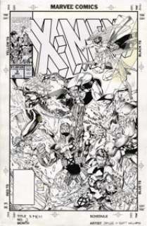 Jim Lee and Scott Williams - X-Men #3 Cover Original Art (Marvel, 1991). On Asteroid M, the X-Men Gold Team - | Heritage