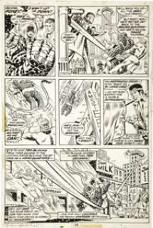 Ramona Fradon and Joe Sinnott - Fantastic Four #133, Page 14 Original Art (Marvel, 1973). Thundra has -
