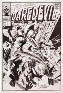 Gene Colan and Dave Gutierrez - Daredevil vs. Stilt-Man Cover Original Art (undated). "Gentleman" -
