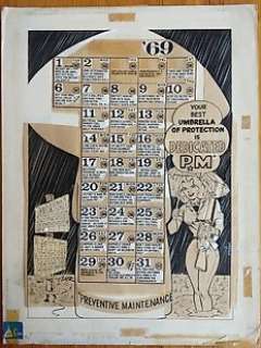 Eisner, Will - 1 Original drawing - Military calendar July - 1969 | Catawiki
