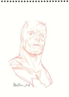 Ben Oliver - Daredevil Bust Pencil Art - Signed