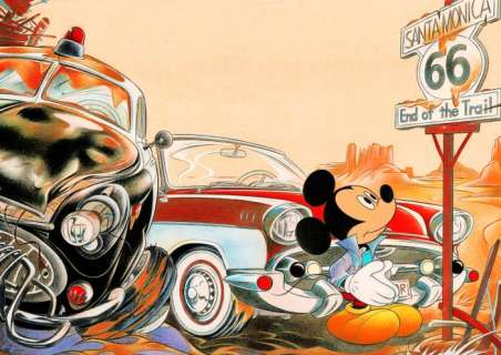 Jaume Esteve - Mickey Mouse in "The End of the Road 66" (Santa Monica, California) - Artist Proof (A.P.)