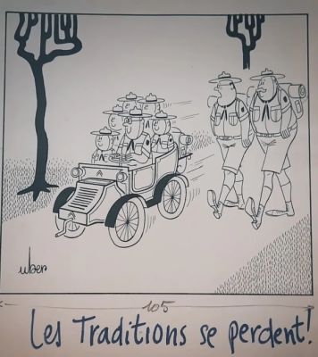 Lot 3 - Christian Cruveiller dit "Uber" (1930-1998) "Les traditions se… | misc / divers