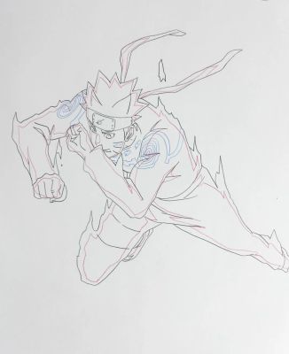 Lot 48 - Naruto (ナルト, Naruto Uzumaki) Dessin à la mine de plomb et… | ArtFlow Enchères