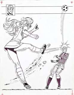 Reding, Raymond | original cover  - Vincent Larcher  - â€œMini-jupes et maxi-footâ€ (Mini-skirts and maxi-football) | Catawiki