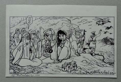 Wasterlain, Marc - 1 Original drawing - Jeannette Pointu - Femmes Massaïs - 2003 | Catawiki