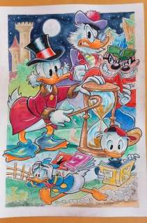 Alessandro Gottardo - 1 Watercolour - Uncle Scrooge - "Tragica sfida al Castello" - 2022 | Catawiki