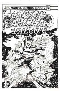 Angel Gabriele - Captain Americs Cover Recreation - After Jack Kirby - Signed