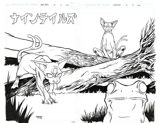Davey Deforne | Davey DeForne - Nine Tales Issue #2 Page #6 -7 Double page spread | Panel Punk Comics Originals