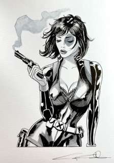 Candita, Giuseppe - 1 Original drawing - Domino - Smoke gun | Catawiki