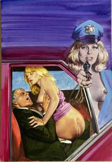 Emanuele Taglietti - Original cover for La Poliziotta n. 85. Cm. 25,5x36. Gouache