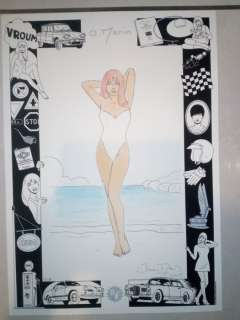 Marin, Olivier - 1 Original colour drawing - Pin Up - 2018 | Catawiki