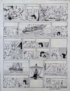 Martin, Jacques - 1 Original page - Alix T3 - L’Ile Maudite - 1951 | Catawiki