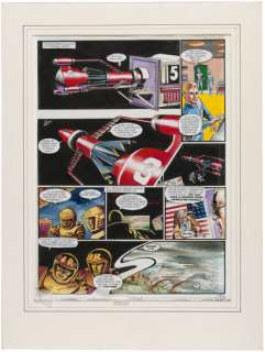 "THUNDERBIRDS" #36 ORIGINAL KEITH PAGE COMIC BOOK PAGE ART.