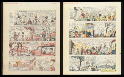 Lacroix, Pierre - 2 Original page - Domi - En voiture Domi - 1966 | Catawiki