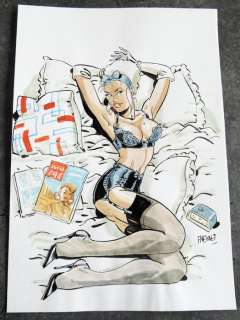 Meynet, Félix | Colored original drawing made with India ink and watercolors  - Mirabelle | Catawiki