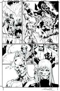 Leonard Kirk - Marvel Zombies: Resurrection #3 P 18 (Awesome Zombie Galactus, Silver Surfer & Magik Get Ready To Battle Spider-Man & Blade!) 2020